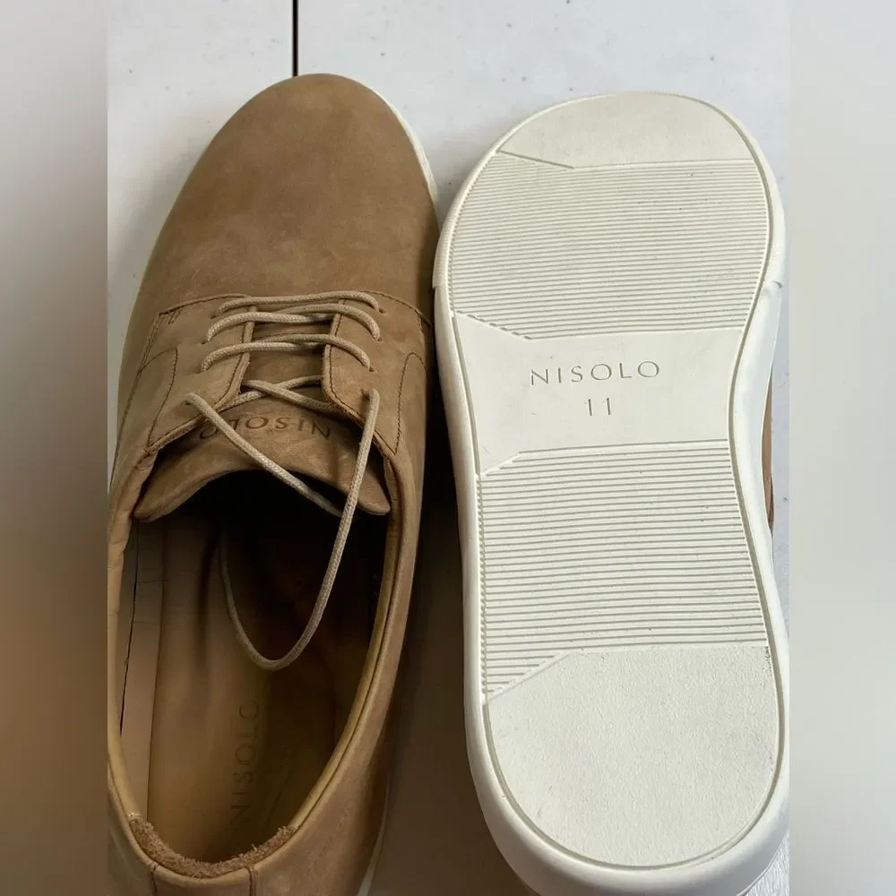NIB NISOLO Diego Everyday  Sneakers Casual Shoes Tobacco Tan - Size 11